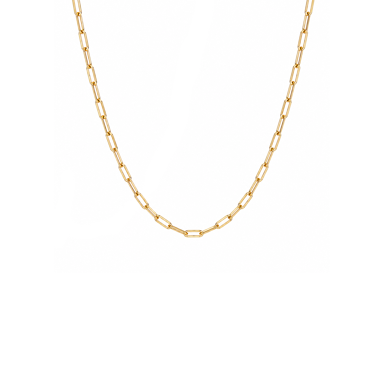 Elle Sterling Silver or Gold Plated Paperclip Link Chain