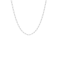 Elle Sterling Silver or Gold Plated Paperclip Link Chain