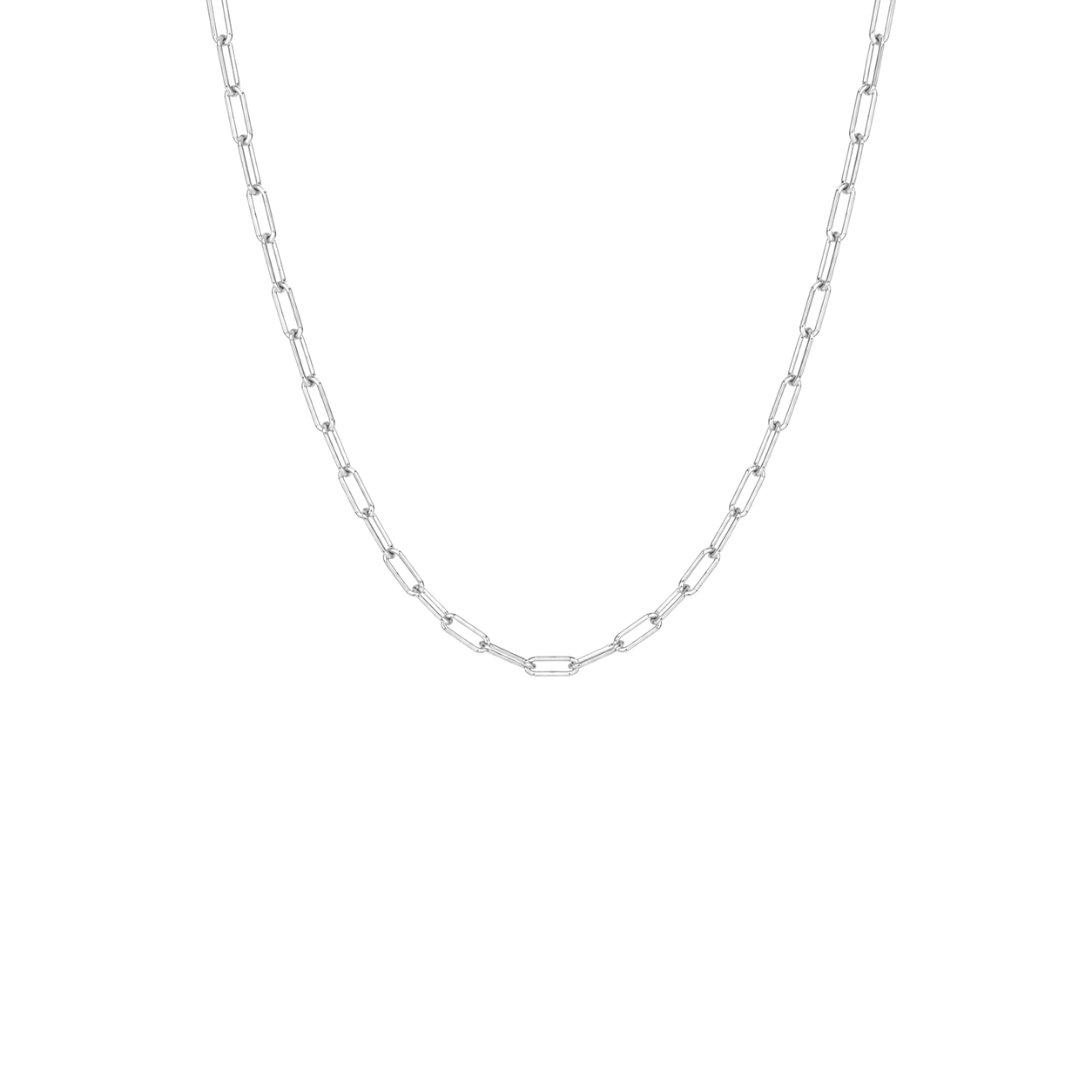 Elle Sterling Silver or Gold Plated Paperclip Link Chain