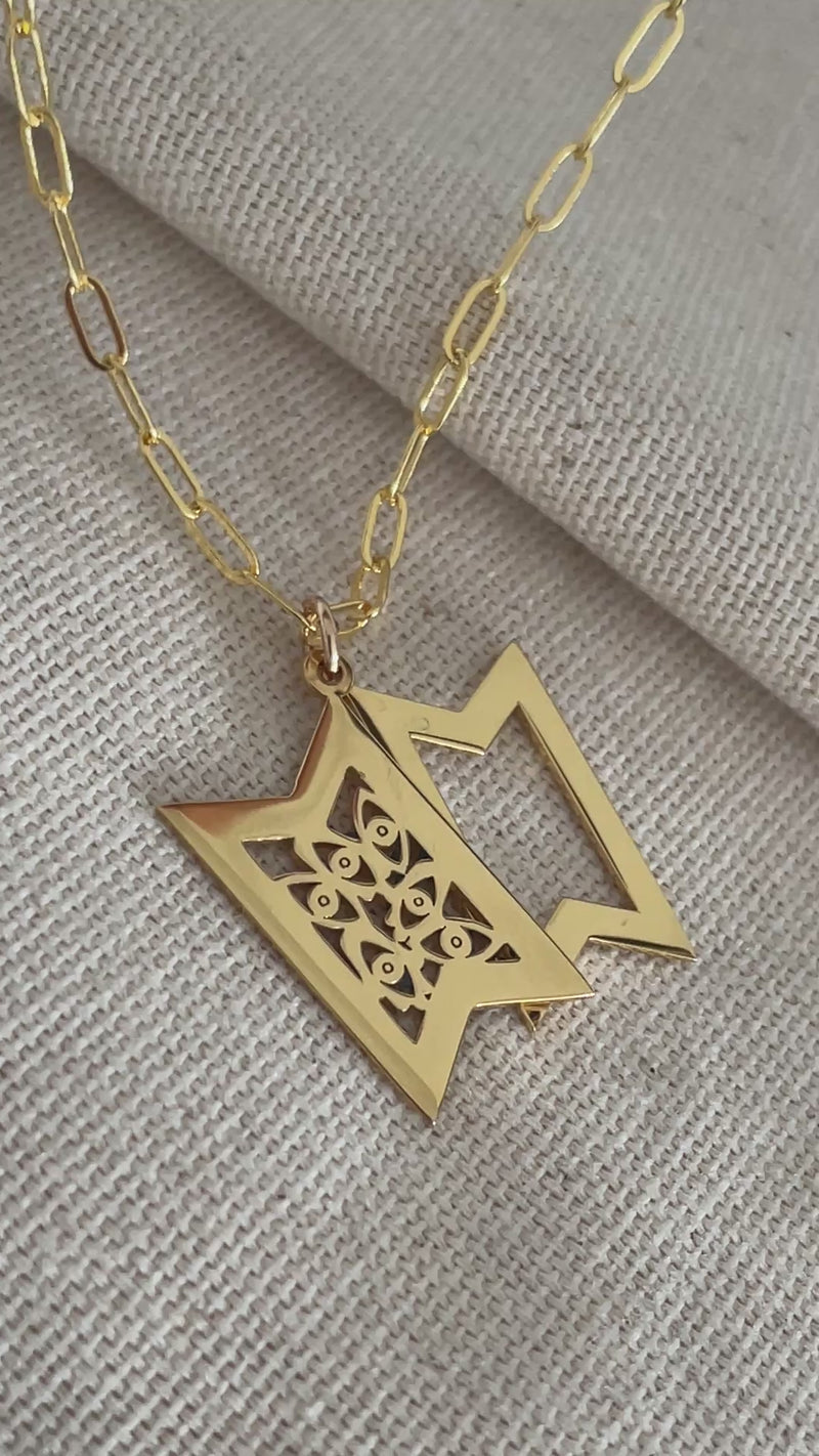 Mia Good Luck Movable Magen David Necklace