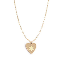 Heart Star of David Diamond Necklace