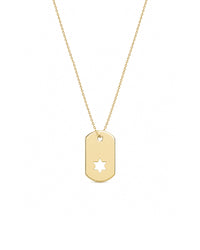 Star of David ID Tag Necklace