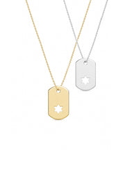 Star of David ID Tag Necklace
