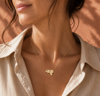 Venezuela Heart Map Necklace