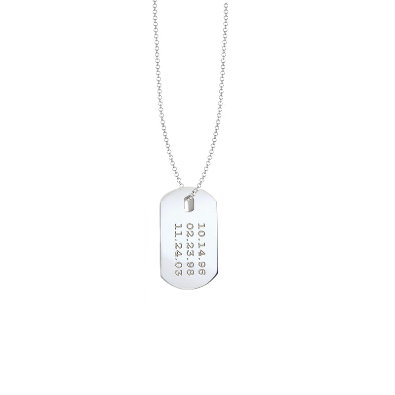 Dates Dog Tag Necklace