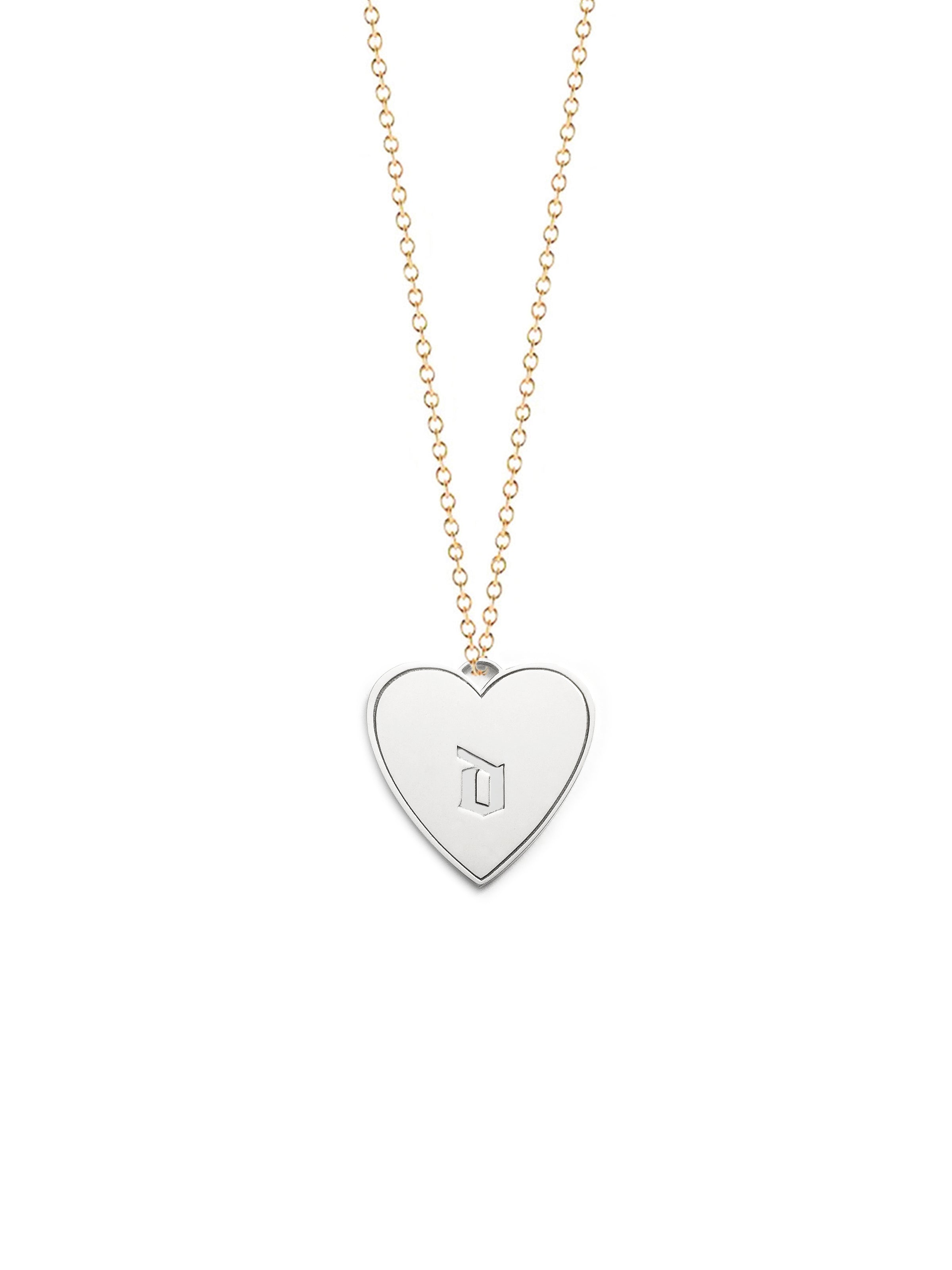 Ivy Heart Medallion Initials Necklace