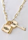 Sarah Personalized Lock and key Necklace