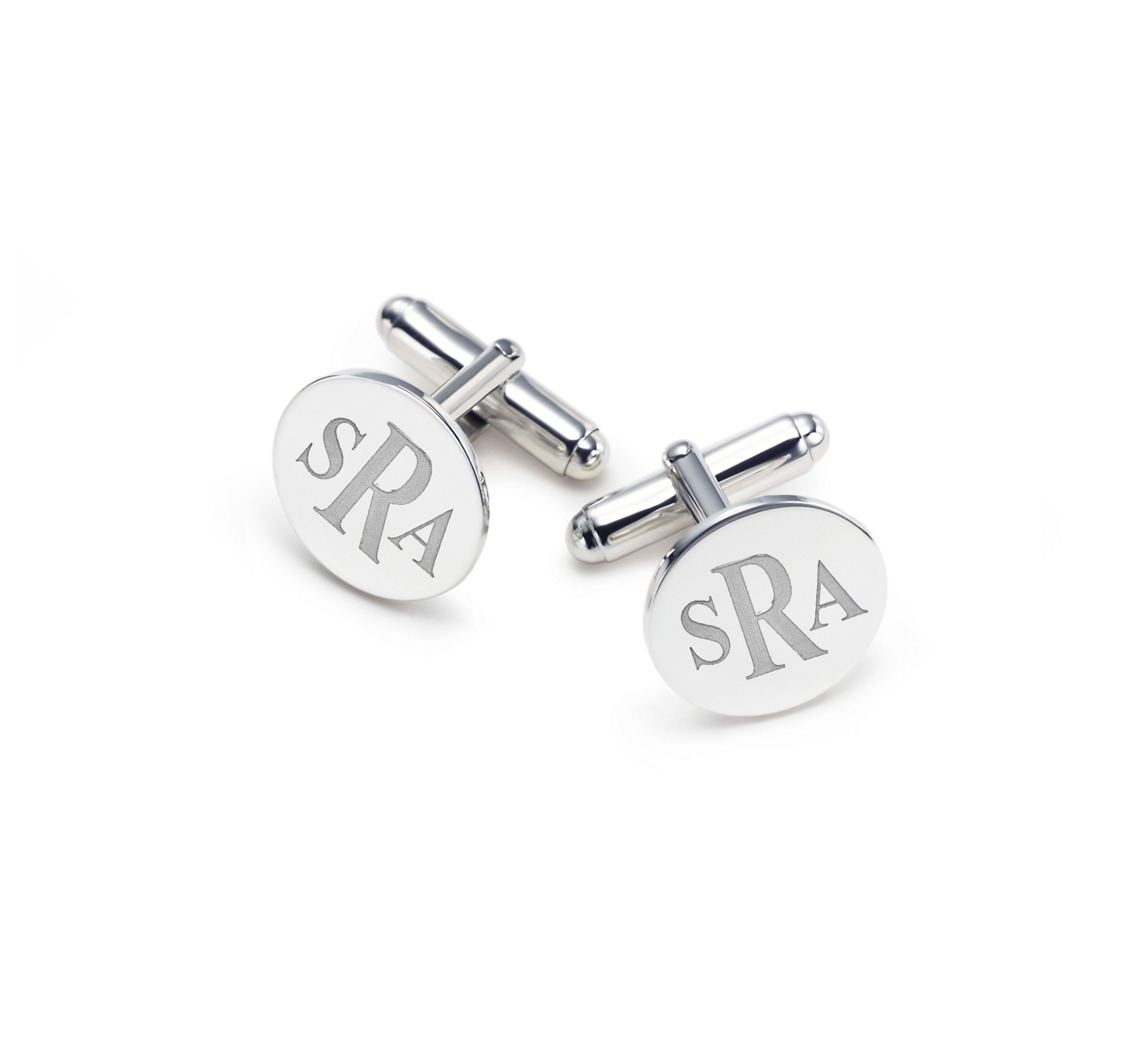 Sterling Silver Cufflinks, 2024 Personalized with initials, personalised monograms or symbols