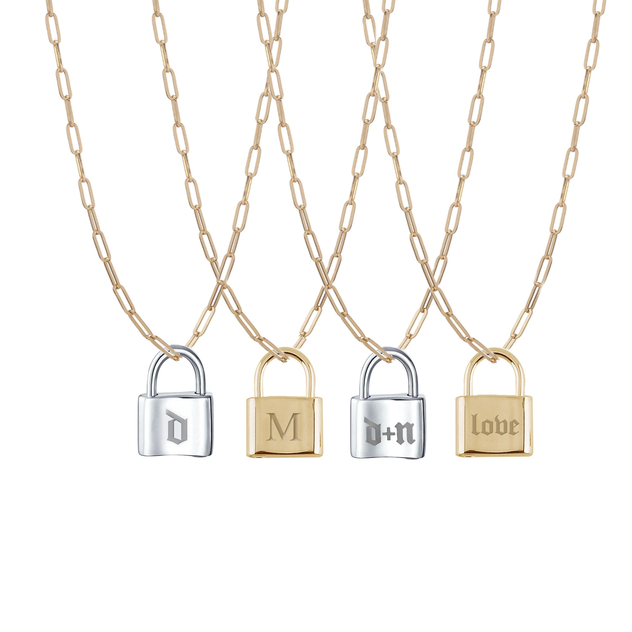 Sterling Silver or Gold Padlock Charms Tiny Lock Lock -  Israel