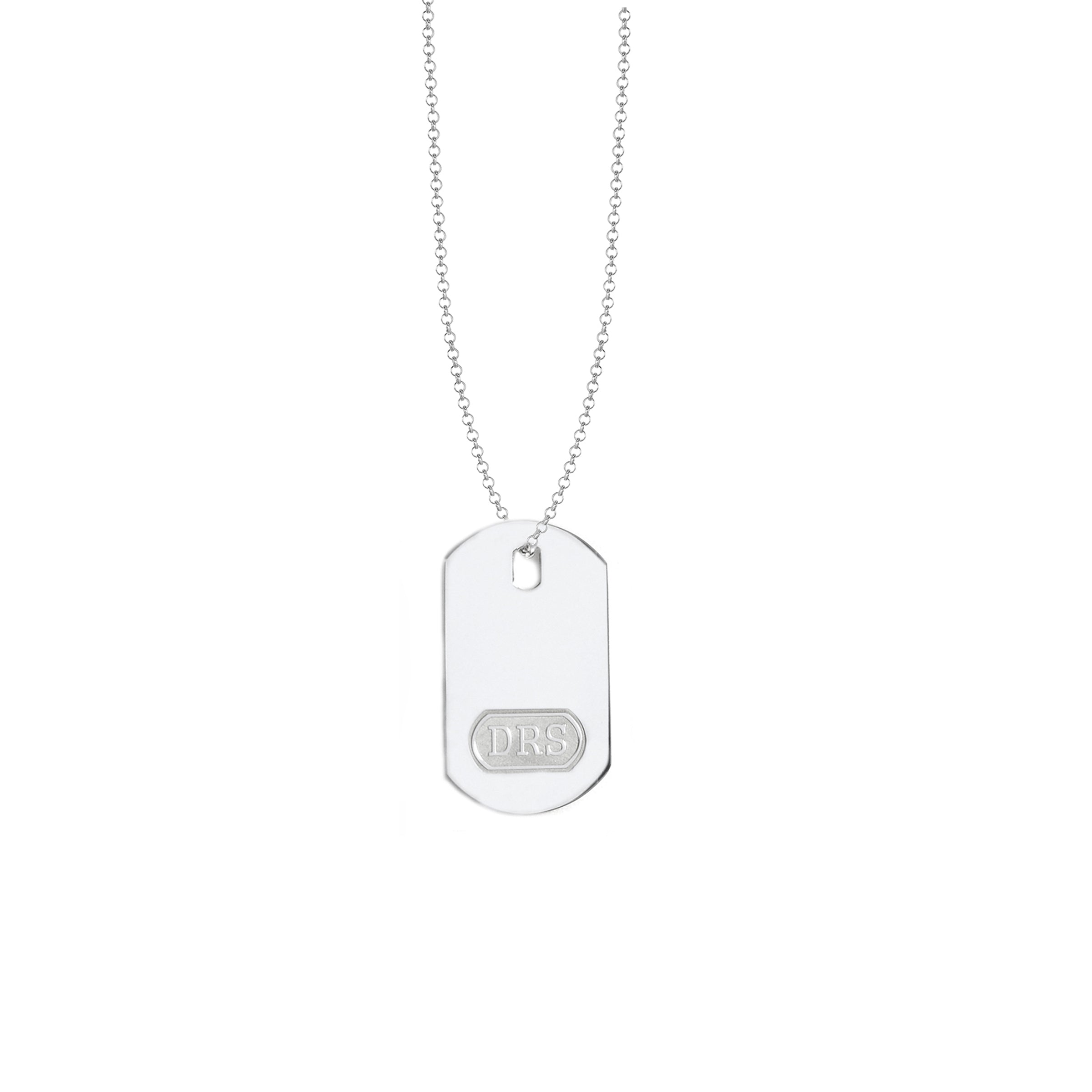 Monogram online tag necklace