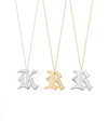 Noah Gothic Initial Necklace