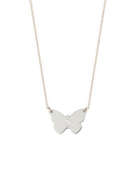 Monarch Butterfly Initial Necklace