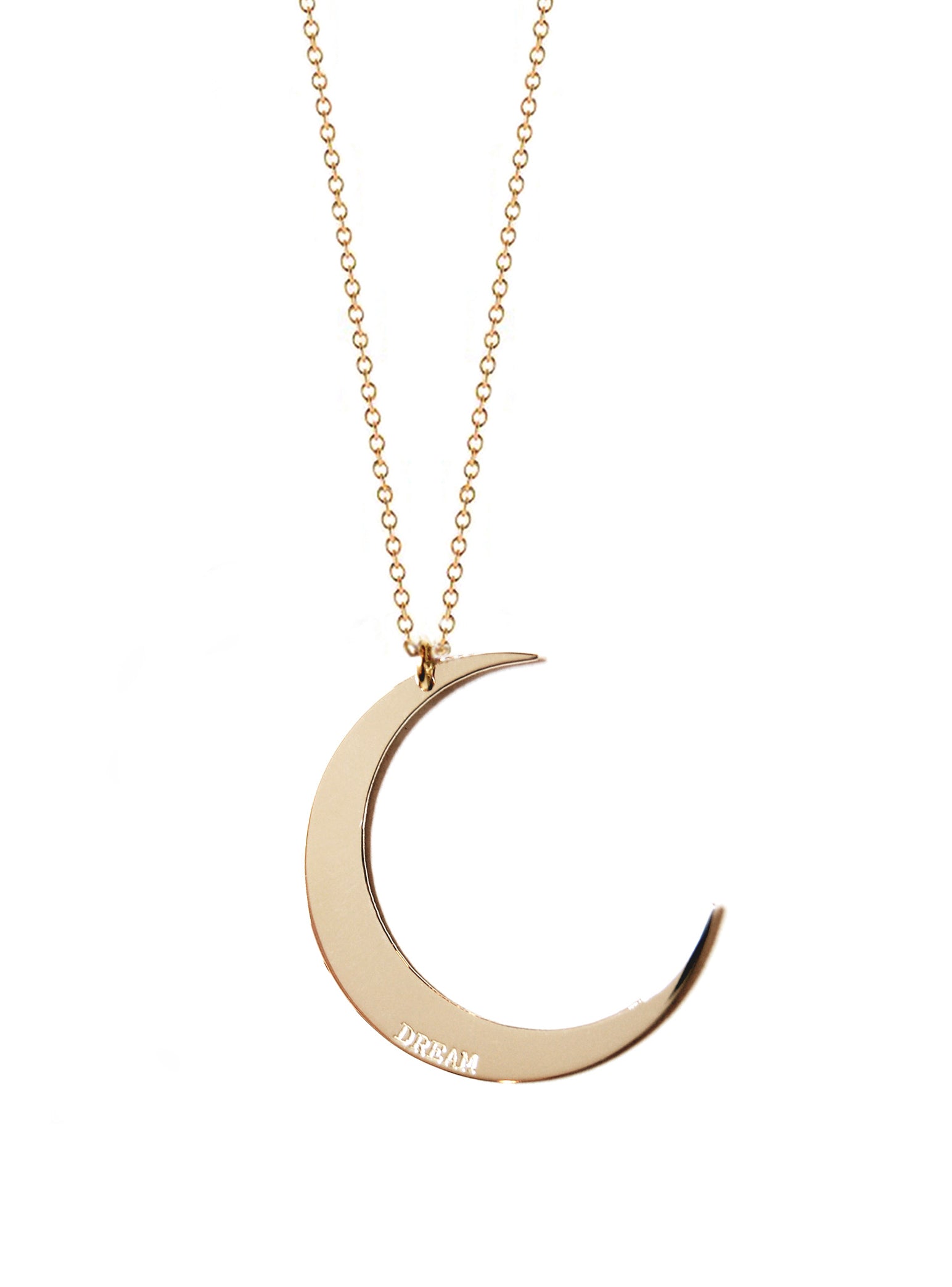 9ct gold crescent moon necklace hot sale