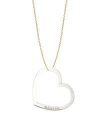 Personalized Heart Token Necklace