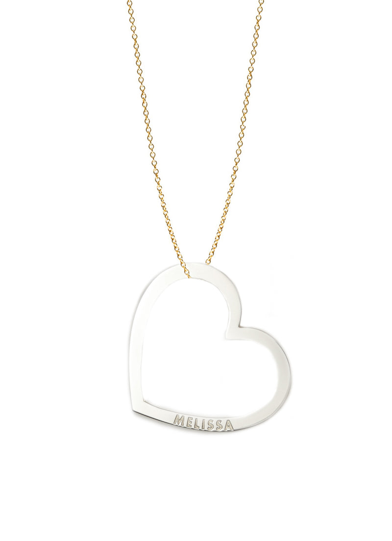Personalized Heart Token Necklace