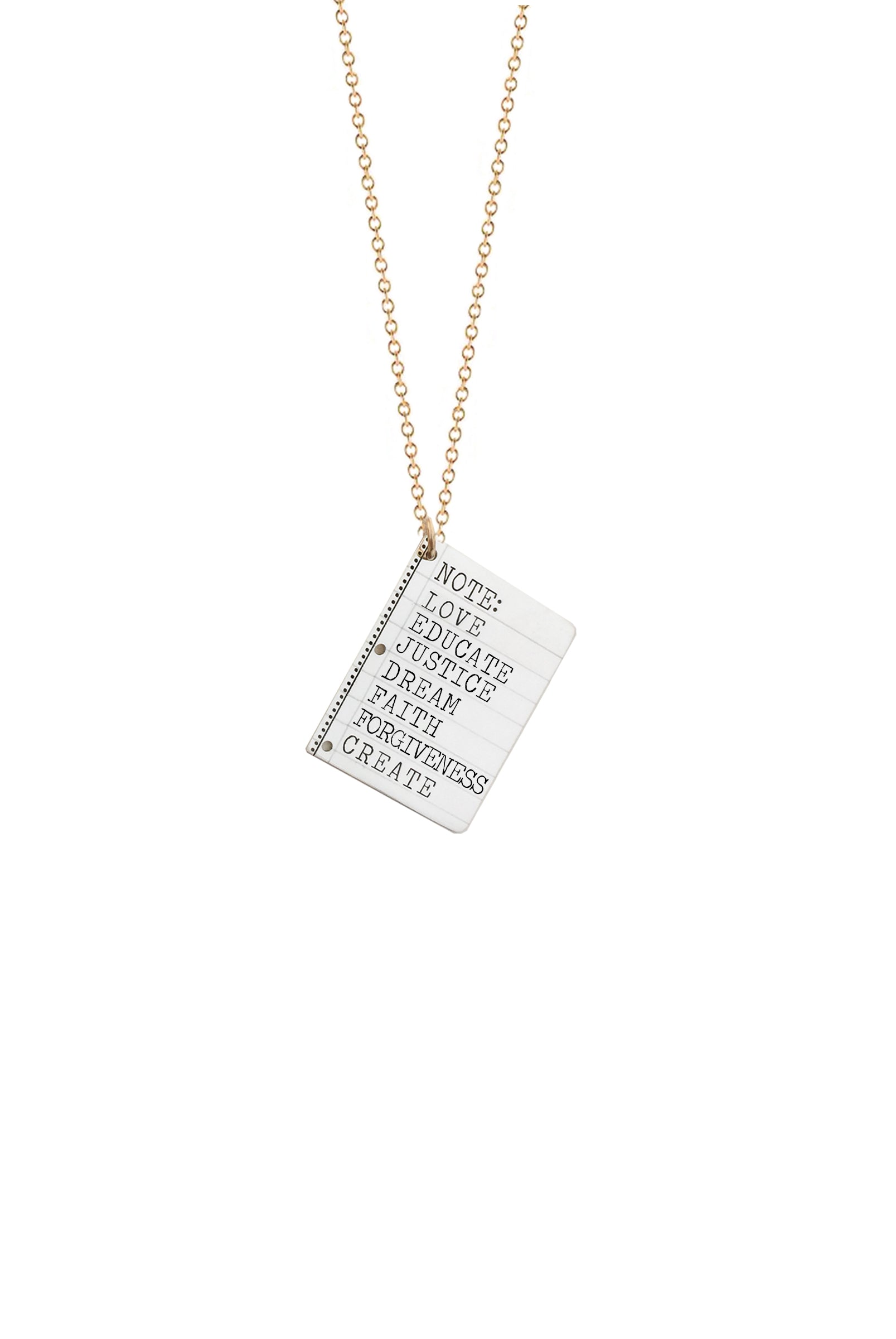 Note To Self Necklace
