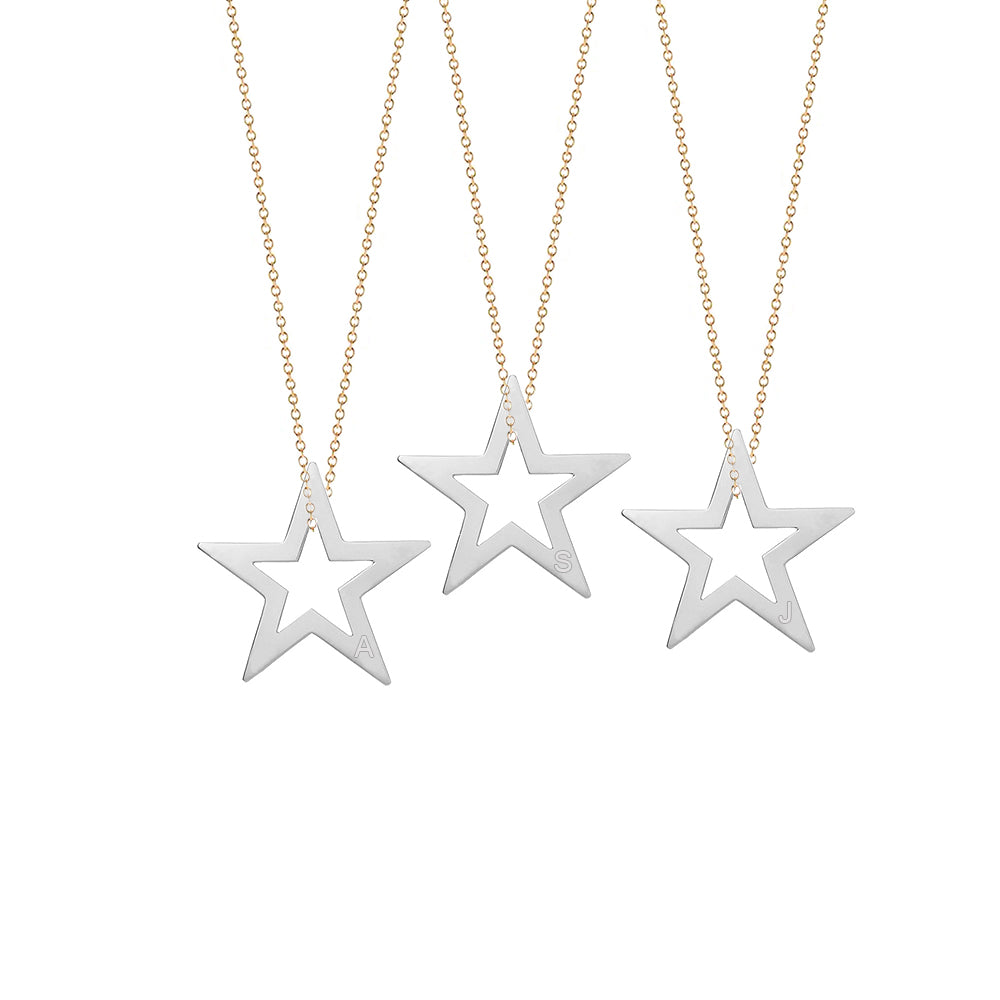 Liat Star Initial Necklace
