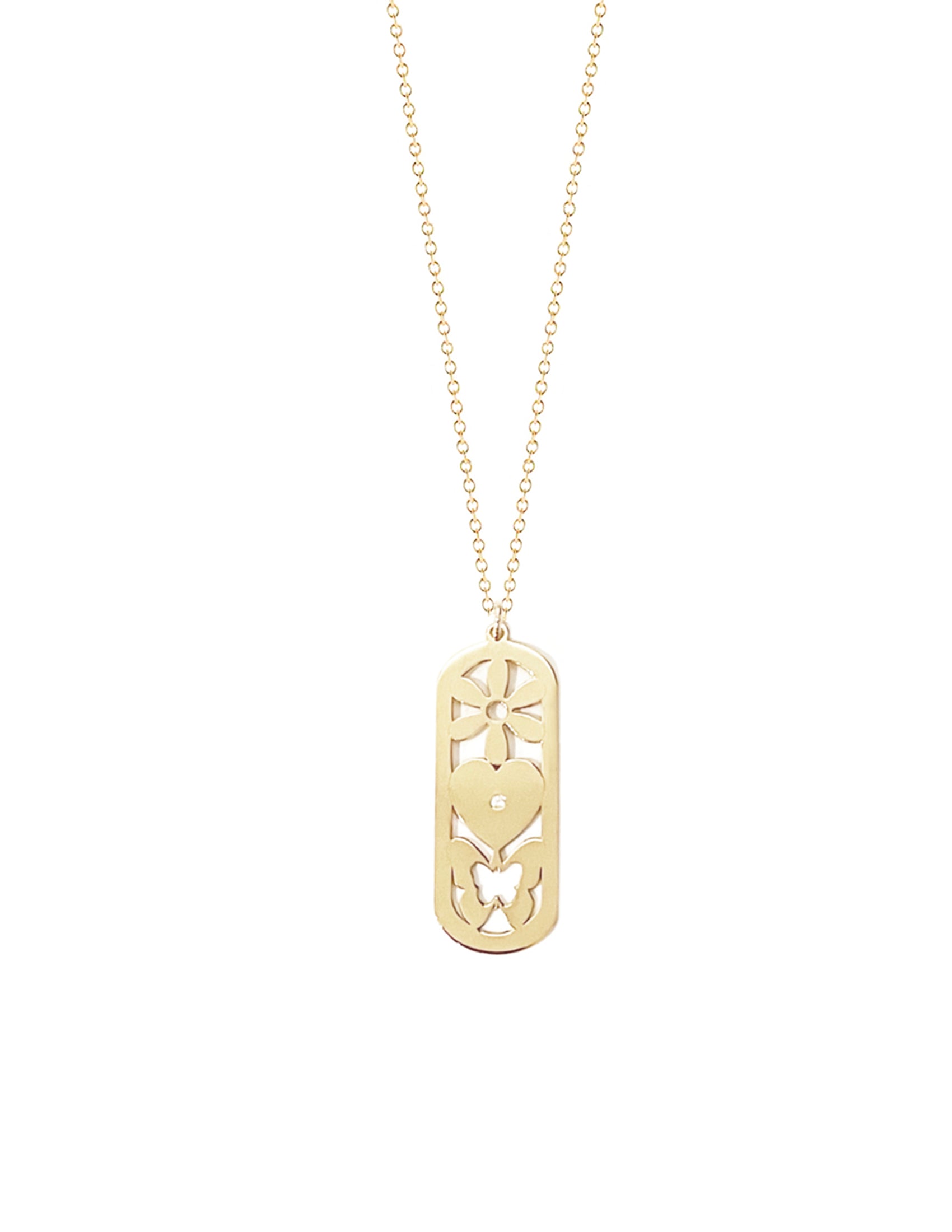 Shaked Butterfly Pendant Necklace