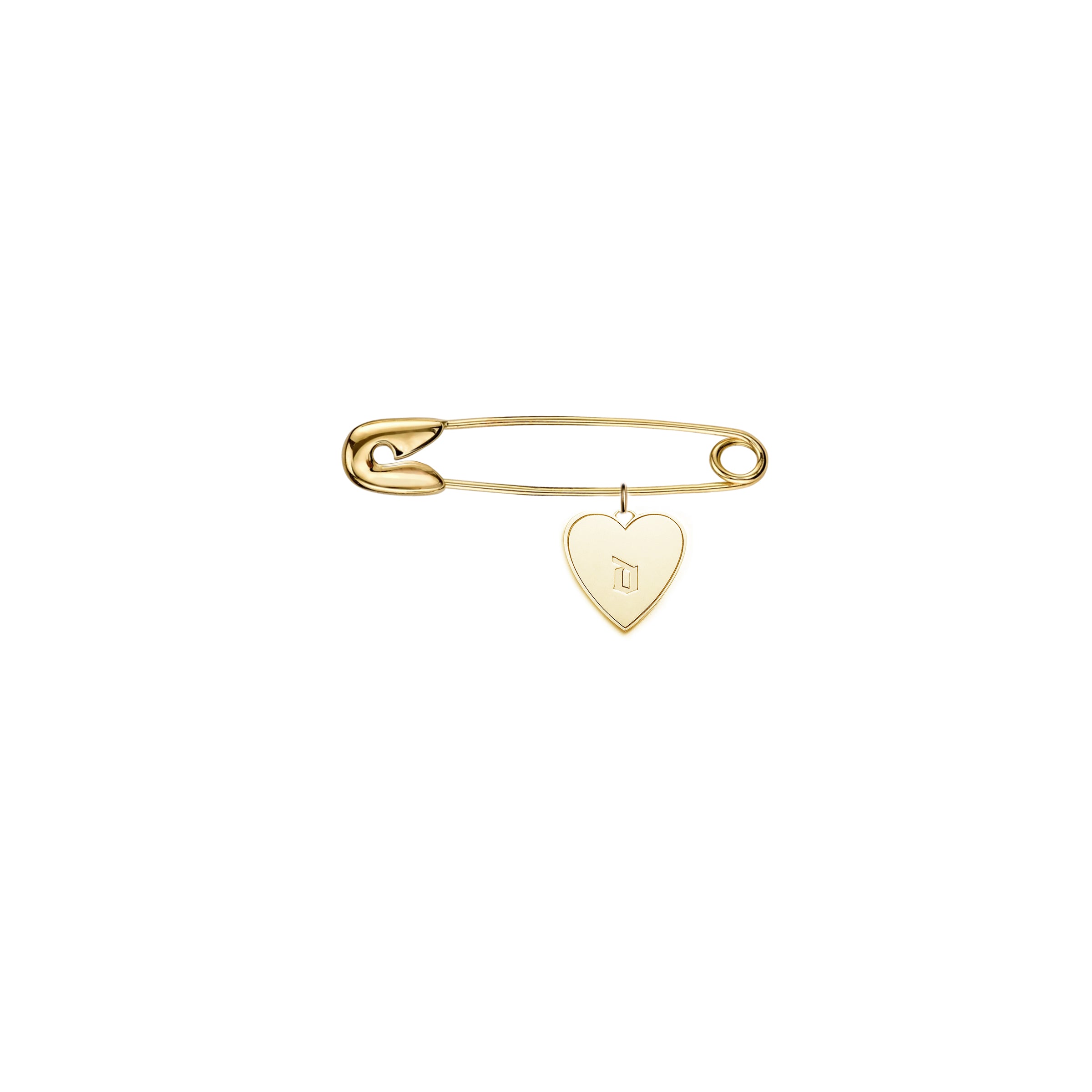 Modern Gothic Heart Initial Charm