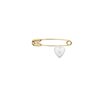 Modern Gothic Heart Initial Charm